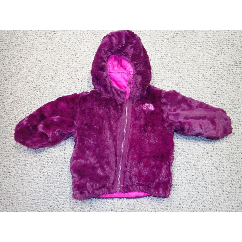 The North‎ Face Reversible Jacket Infant 6-12M Pink Purple Excellent Chimborazo